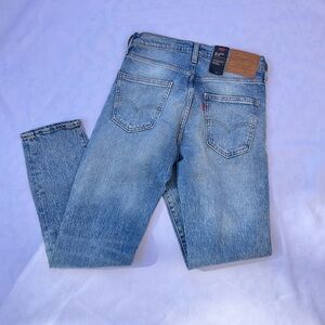 Levi's Men's Light Blue So High Slim Jeans Distressed